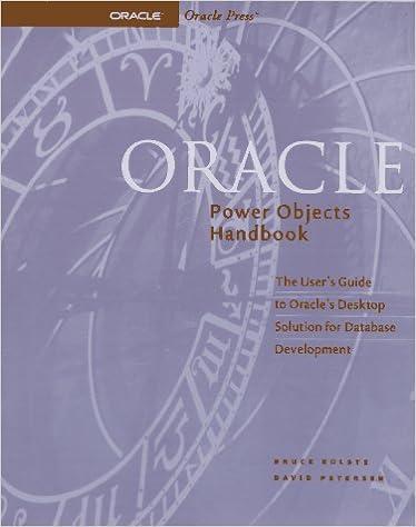 oracle power objects handbook the users guide to oracles desktop solution for database development 1st
