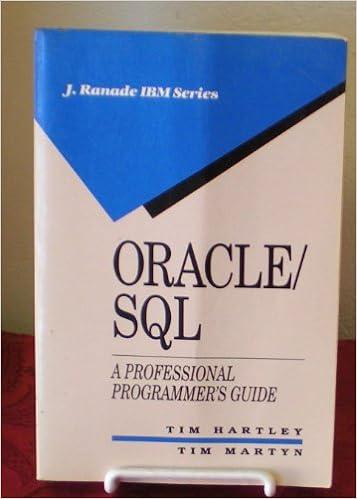 oracle sql a professional programmers guide 1st edition tim hartley, tim martyn 0070407673, 978-0070407671