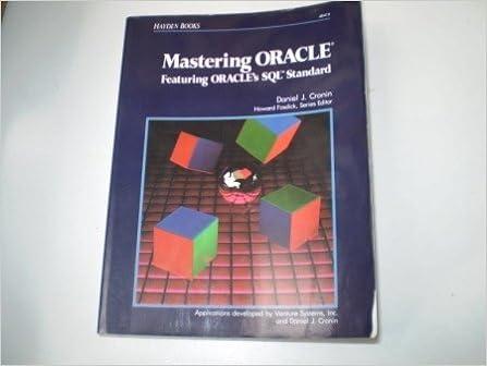 mastering oracle featuring oracles sql standard 1st edition daniel j. cronin 0672484196, 978-0672484193
