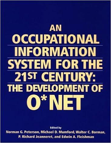an occupational information system for the 21st century the development of o net 1st edition norman g.