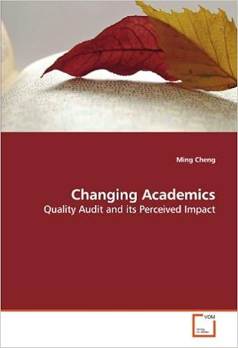 changing academics quality audit and its perceived impact 1st edition ming cheng 3639134273, 978-3639134278