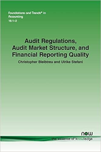 audit regulations audit market structure and financial reporting quality foundations and trends r in