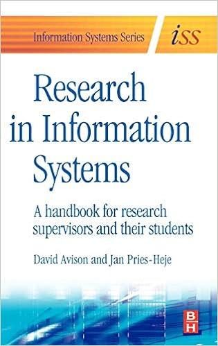 research in information systems a handbook for research supervisors and their students 1st edition david
