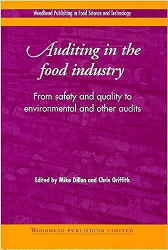 auditing in the food industry from safety and quality to environmental and other audits 1st edition m dillon,