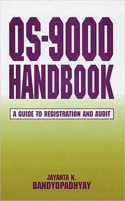 qs 9000 handbook a guide to registration and audit 1st edition jayanta bandyopadhyay 157444011x,