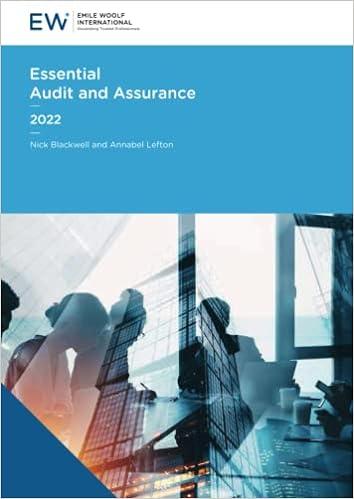 essential audit and assurance 2022 1st edition nick blackwell, emile woolf international 1848439326,
