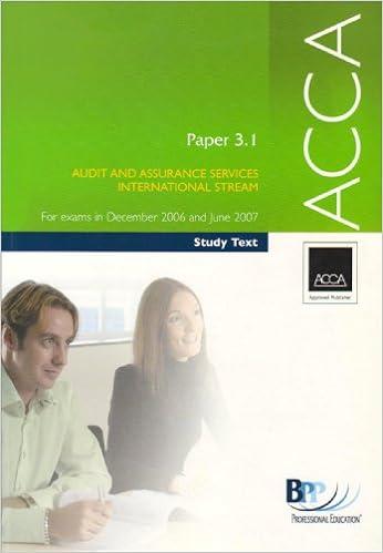 acca paper 3.1 audit and assurance 1st edition n/a 075172680x, 978-0751726800