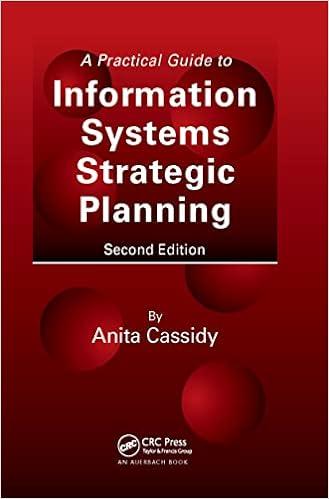 a practical guide to information systems strategic planning 2nd edition anita cassidy 9780849350733,