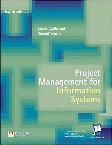 project management for information systems 4th edition james cadle 0273685805, 978-0273685807