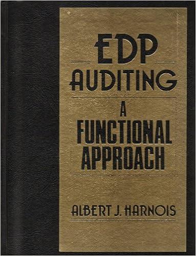 edp auditing a functional approach 1st edition albert j. harnois 0132246848, 978-0132246842