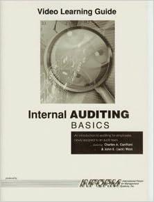 internal auditing basics video learning guide 1st edition charles a. cianfrani & john e. west, james p.