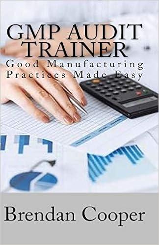 gmp audit trainer good manufacturing practices made easy 1st edition mr brendan cooper 1548711934,