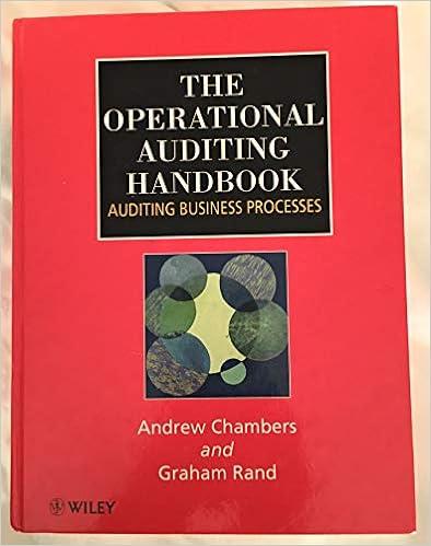 the operational auditing handbook auditing business processes 1st edition andrew chambers, graham rand