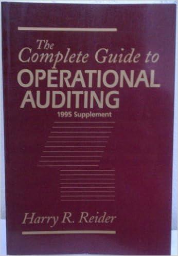 The Complete Guide To Operational Auditing 1995 Supplement