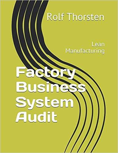 factory business system audit lean manufacturing 1st edition rolf thorsten 1091908583, 978-1091908581
