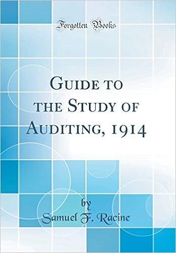 guide to the study of auditing 1914 1st edition samuel f. racine 0266614493, 978-0266614494