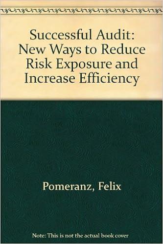 the successful audit new ways to reduce risk exposure and increase efficiency 1st edition felix pomeranz