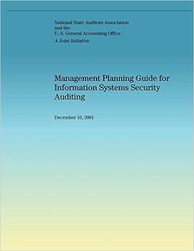 management planning guide for information systems security auditing 1st edition national state auditors