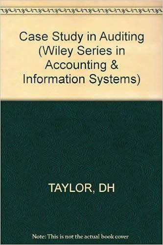 case study in auditing 1st edition donald h taylor 0471046264, 978-0471046264