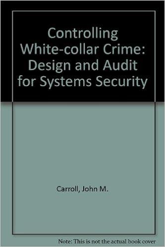 controlling white collar crime designing and auditing for systems security 1st edition john millar carroll