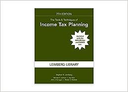the tools and  techniques of income tax planning 7th edition stephan leimberg , michael s. jackson , jay