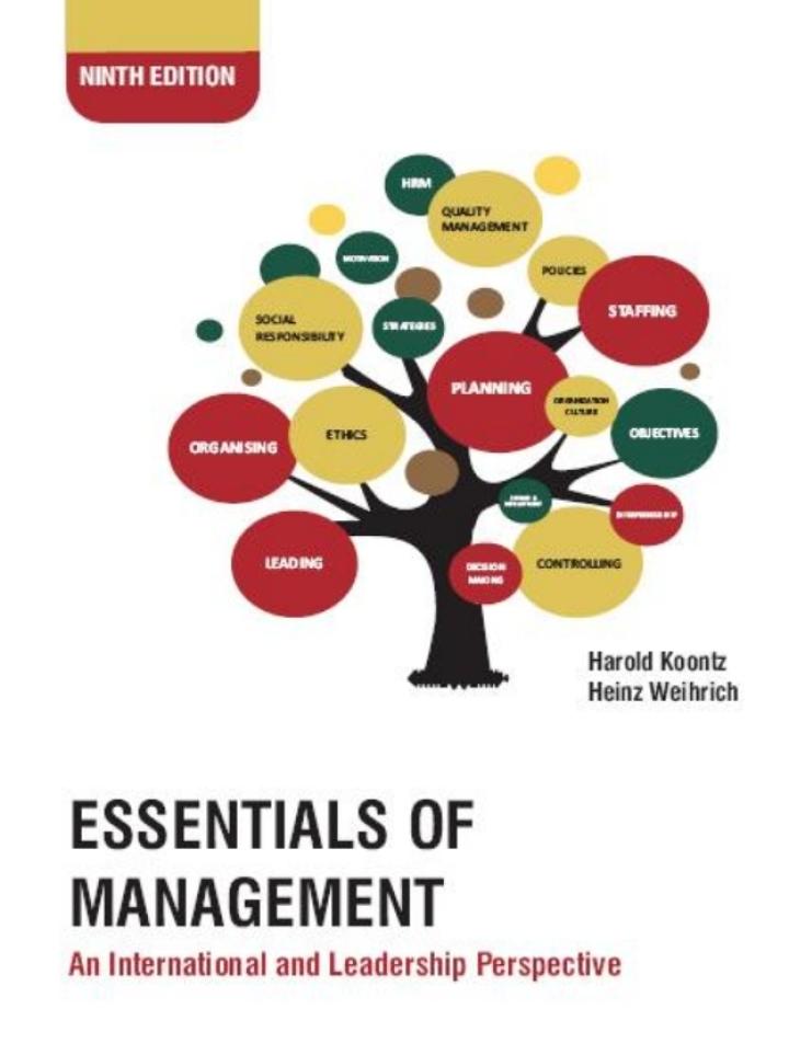 essentials of management an international and leadership perspective 9th edition harold koontz, heinz