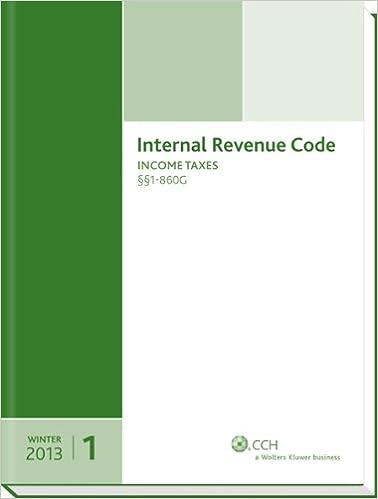 internal revenue code income taxes 2013 edition cch tax law 0808032496, 978-0808032496