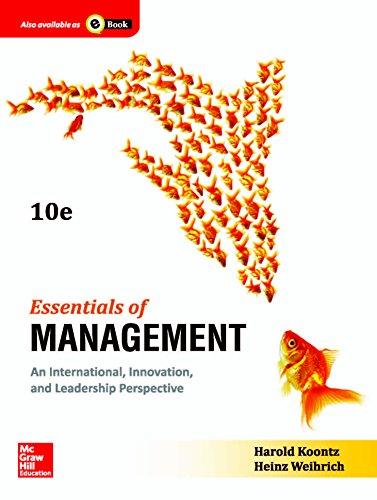 essentials of management an international innovation and leadership perspective 10th edition harold koontz,