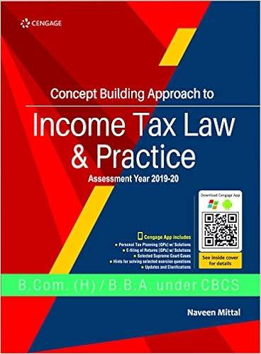 concept building approach to income tax law and practice  assessment  year 2019-20 2019 edition naveen mittal