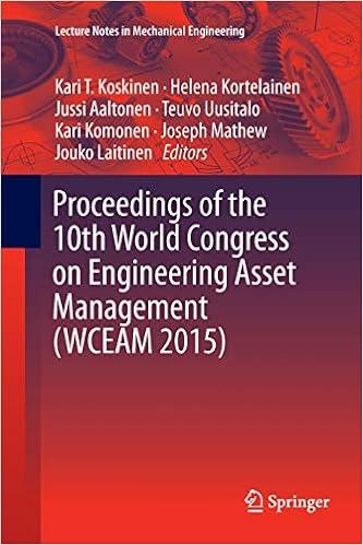 proceedings of the 10th world congress on engineering asset management wceam 2015 2015 edition kari t.