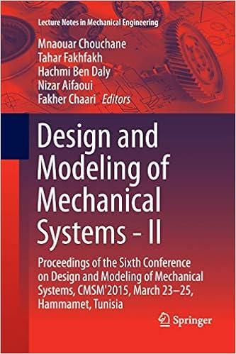 design and modeling of mechanical systems ii proceedings of the sixth conference on design and modeling of