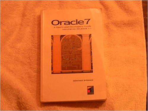 oracle 7 a users and developers guide including release 7.1 1st edition gunther sturner, george staw,