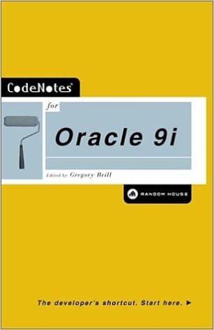 codenotes for oracle 9i 1st edition gregory brill 0812992016, 978-0812992014