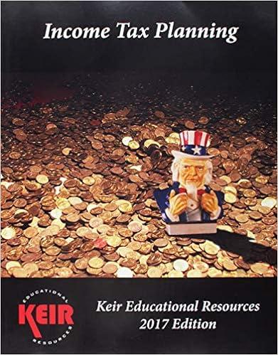 income tax planning 2017 edition keir educational resources, john keir , sherri donaldson 1945276223,