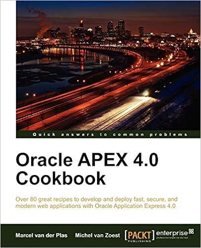 oracle apex 4.0 cookbook 1st edition m. van zoest, m. van der plas 1849681341, 978-1849681346