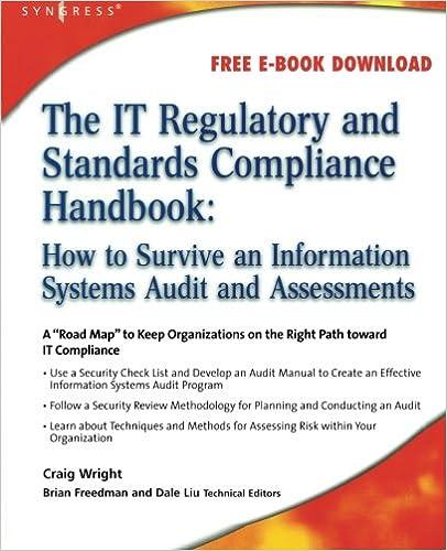 the it regulatory and standards compliance handbook how to survive information systems audit and assessments