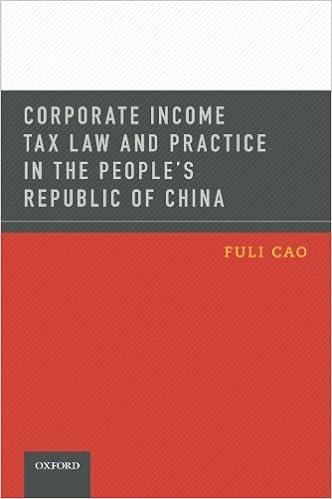 corporate income tax law and practice in the peoples republic of china 1st edition fuli cao 0195393392,
