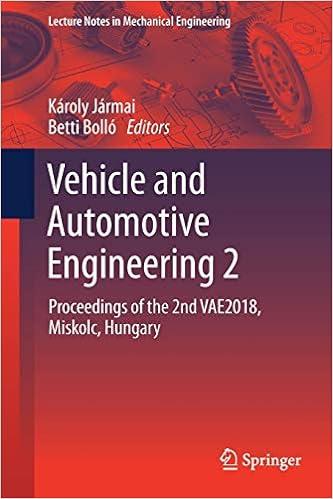 vehicle and automotive engineering 2 proceedings of the 2nd vae 2018 miskolc hungary 2018 edition károly