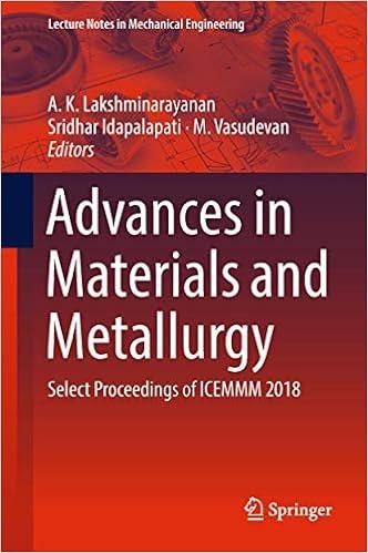 advances in materials and metallurgy select proceedings of icemmm 2018 2018 edition a. k. lakshminarayanan,