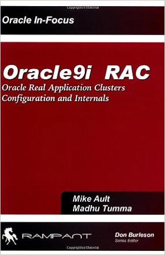 oracle9i rac oracle real application clusters configuration and internals 1st edition michael r. ault, madhu