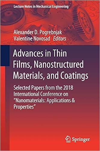 advances in thin films nanostructured materials and coatings selected papers from the 2018 international