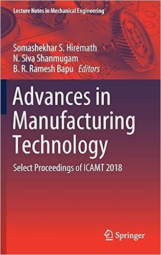 advances in manufacturing technology select proceedings of icamt 2018 2018 edition somashekhar s. hiremath,