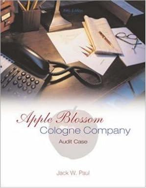 apple blossom cologne company audit case 5th edition jack paul 0072844507, 978-0072844504