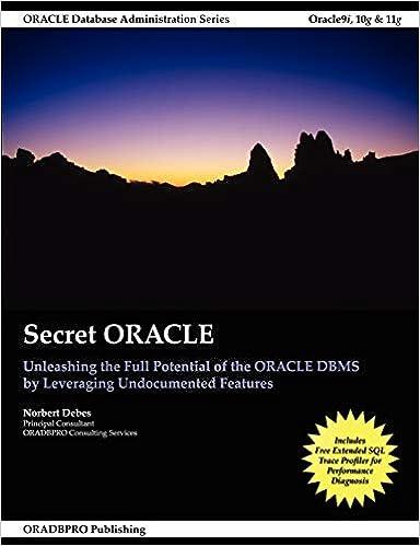 secret oracle unleashing the full potential of the oracle dbms by leveraging undocumented features 1st