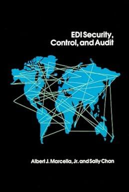 edi security control and audit 1st edition albert j. marcella jr, sally chan, john merriam 0890066108,
