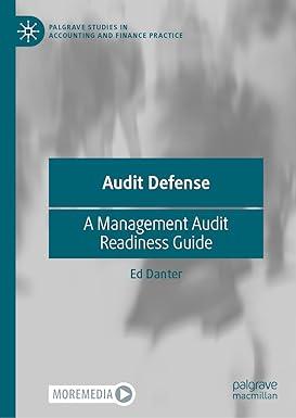 audit defense a management audit readiness guide 1st edition ed danter 3030924653, 978-3030924652