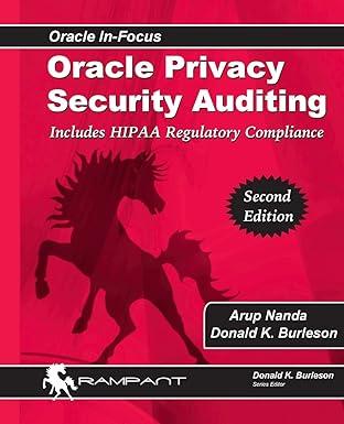 oracle privacy security auditing includes hipaa regulatory compliance 2nd edition arup nanda, donald k