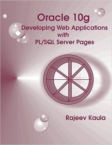 Oracle 10g Developing Web Applications With PL/SQL Server Pages