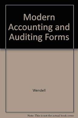 modern accounting and auditing forms 1st edition wendell 0882621769, 978-0882621760