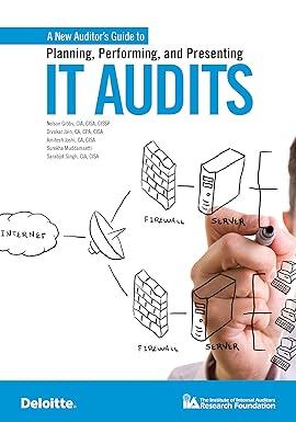 a new auditors guide to planning performing and presenting it audits 1st edition nelson gibb, cia, cisa,